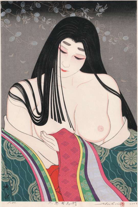 Taki Shusui “Lady Rokujo” woodblock print thumbnail
