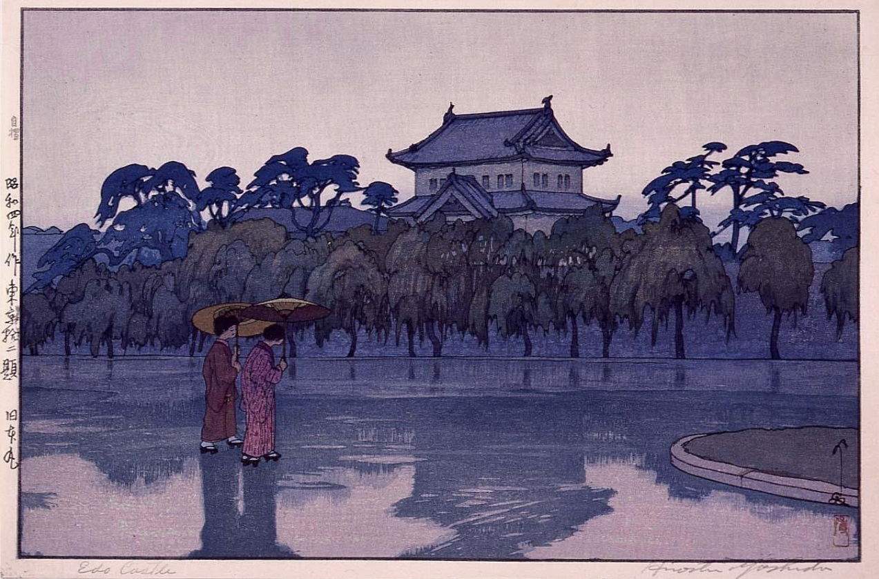 Edo Castle woodblock print