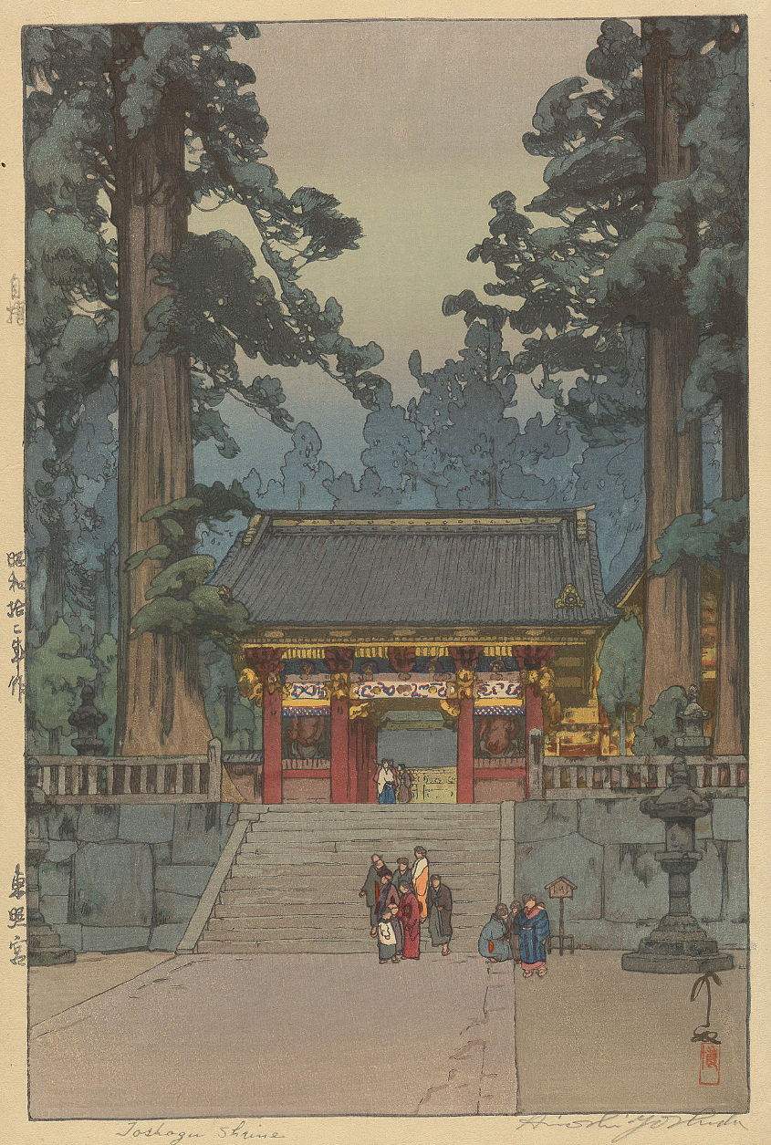Toshogu Shrine woodblock print