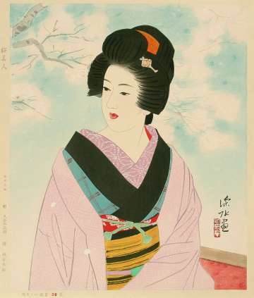 Shinsui Itō “Beauty and Cherry Blossoms” 1985 thumbnail