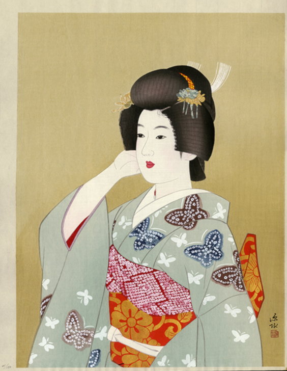 Ito Shinsui Catalogue - First Shimada Hairstyle woodblock print