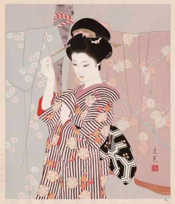 Tatsumi Shimura “Kosodemaku (Kimono curtains)” 1983 thumbnail